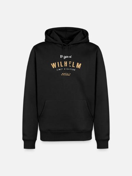 Wilhelm Limited Edition - Männer Premium Bio Hoodie - Schwarz