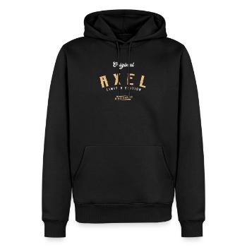 Axel Limited Edition - Männer Premium Bio Hoodie - Schwarz - Vorne - Nico (187cm)