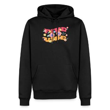 Fünf Ist Vibe Pflanze Blätter Blume Blütenblätter - Männer Premium Bio Hoodie - Schwarz - Vorne - Nico (187cm)