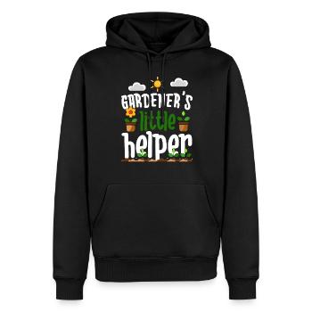 Gardener's Little Helper Flowerpot Planting - Men’s Premium Organic Hoodie - black - Front - Nico (187cm)