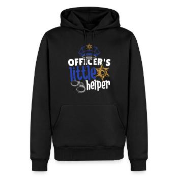 Patrouilleur de police pour enfants de la petite aide de l’agent - Sweat à capuche Premium bio Homme - noir - Devant - Nico (187cm)