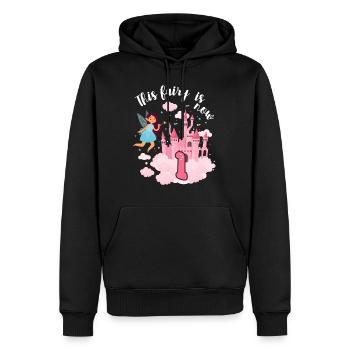 Cette fée est maintenant 1 château magique 1. - Sweat à capuche Premium bio Homme - noir - Devant - Nico (187cm)