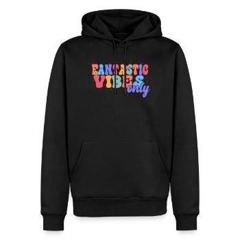 Fantastic Vibes Nur Florist Botanical Flower - Männer Premium Bio Hoodie - Schwarz - Vorne - Nico (187cm)