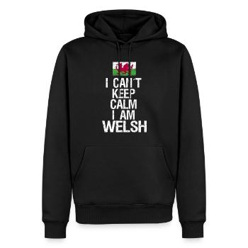 Je ne peux pas rester calme Je suis Gallois - Sweat à capuche Premium bio Homme - noir - Devant - Nico (187cm)