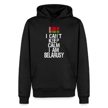 I can not Keep Calm I am Belarusse - Männer Premium Bio Hoodie - Schwarz - Vorne - Nico (187cm)