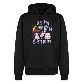 It's my 7th birthday Melanin Kid Juneteenth - Men’s Premium Organic Hoodie - black - Front - Nico (187cm)