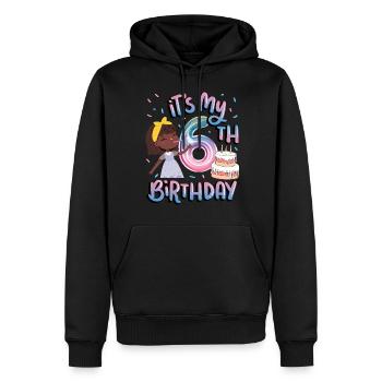It's my 6th birthday Melanin Kid Juneteenth - Men’s Premium Organic Hoodie - black - Front - Nico (187cm)