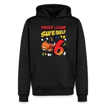 Dieser Kleine Superheld Ist 6 Katzenbesitzer 6. - Männer Premium Bio Hoodie - Schwarz - Vorne - Nico (187cm)