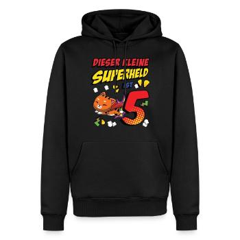 Dieser Kleine Superheld Ist 5 Katzenbesitzer 5. - Männer Premium Bio Hoodie - Schwarz - Vorne - Nico (187cm)