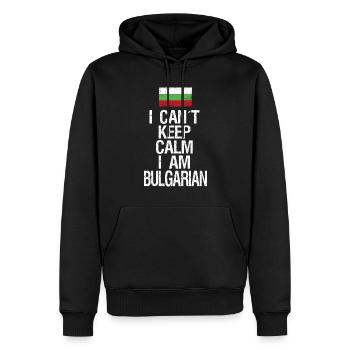 I can not Keep Calm I am Bulgare - Männer Premium Bio Hoodie - Schwarz - Vorne - Nico (187cm)