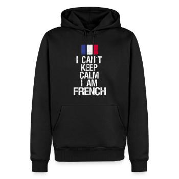 I can not Keep Calm I am Franzose - Männer Premium Bio Hoodie - Schwarz - Vorne - Nico (187cm)