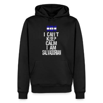 Je ne peux pas garder mon calme Je suis salvadorien - Sweat à capuche Premium bio Homme - noir - Devant - Nico (187cm)