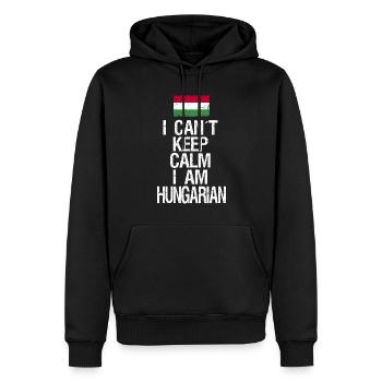 I can not Keep Calm I am Ungar - Männer Premium Bio Hoodie - Schwarz - Vorne - Nico (187cm)