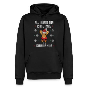 All I Want For Christmas Is A Chihuahua - Men’s Premium Organic Hoodie - black - Front - Nico (187cm)