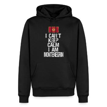 I can not Keep Calm I am Montenegriner - Männer Premium Bio Hoodie - Schwarz - Vorne - Nico (187cm)