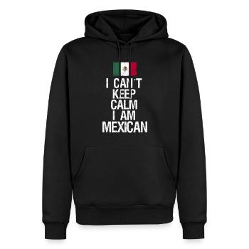 I can not Keep Calm I am Mexican - Men’s Premium Organic Hoodie - black - Front - Nico (187cm)