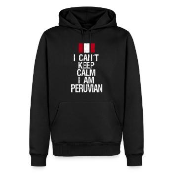 I can not Keep Calm I am Peruaner - Männer Premium Bio Hoodie - Schwarz - Vorne - Nico (187cm)