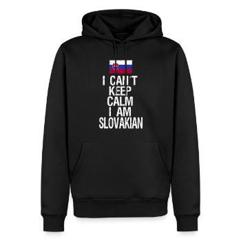 I can not Keep Calm I am Slowake - Männer Premium Bio Hoodie - Schwarz - Vorne - Nico (187cm)