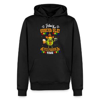 Cinco de Mayo Fête sacrée du Guacamole Mexique - Sweat à capuche Premium bio Homme - noir - Devant - Nico (187cm)