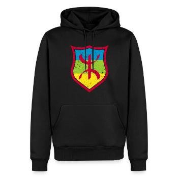 Amazigh - Männer Premium Bio Hoodie - Schwarz - Vorne - Nico (187cm)
