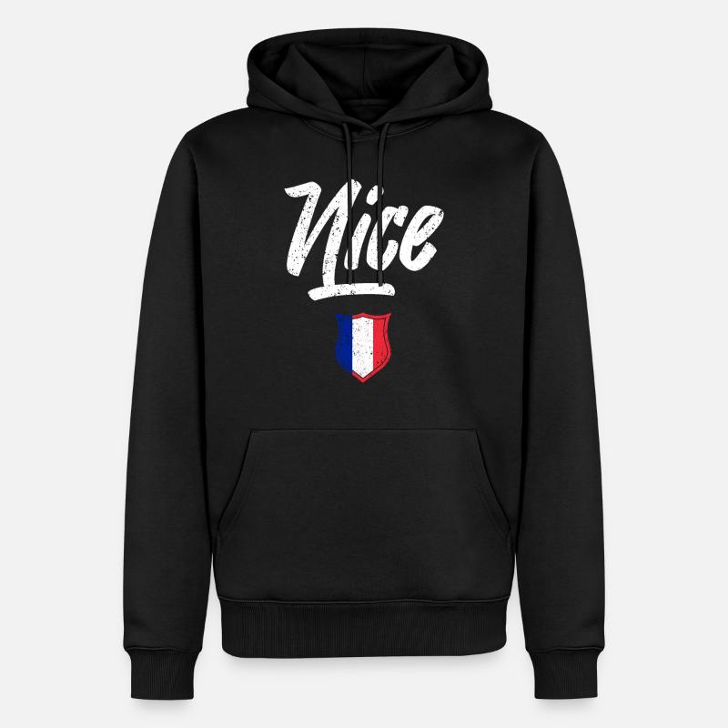 Nice - Sweat à capuche Premium bio Homme - noir