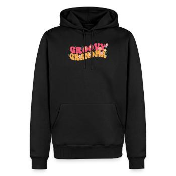 Groovy Grandma Jardin Plantes Fleurs Décorations Florales - Sweat à capuche Premium bio Homme - noir - Devant - Nico (187cm)