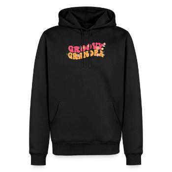 Groovy Grandpa Jardin Plantes Fleurs Décoration Florale - Sweat à capuche Premium bio Homme - noir - Devant - Nico (187cm)