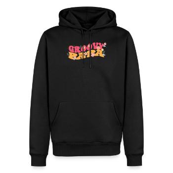 Groovy Papa Garten Pflanze Blumen Blumendekor - Männer Premium Bio Hoodie - Schwarz - Vorne - Nico (187cm)