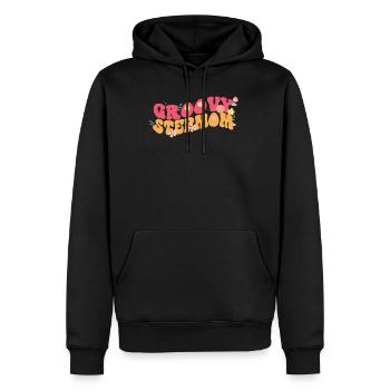 Groovy Stiefmutter Garten Pflanze Blumen - Männer Premium Bio Hoodie - Schwarz - Vorne - Nico (187cm)