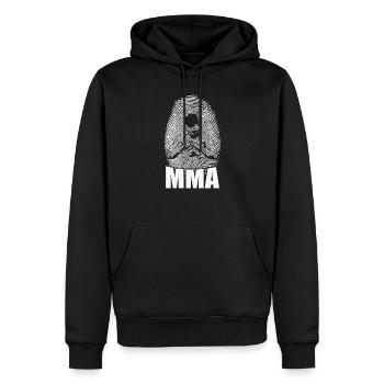 MMA Fingerprint D.N.A. Arts martiaux mixtes - Sweat à capuche Premium bio Homme - noir - Devant - Nico (187cm)