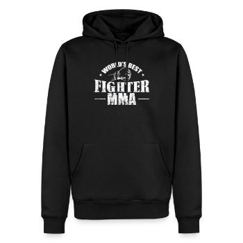 Meilleur combattant du monde MMA arts martiaux mixtes - Sweat à capuche Premium bio Homme - noir - Devant - Nico (187cm)