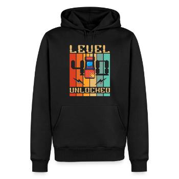Niveau 40 Machine d’arcade débloquée Gamer 40. - Sweat à capuche Premium bio Homme - noir - Devant - Nico (187cm)