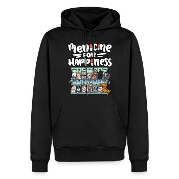 Ma pilule Happy Medicine Every Day - Sweat à capuche Premium bio Homme - noir - Devant - Nico (187cm)