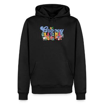 Groovy Grandma Jardin Plantes Fleurs Décorations Florales - Sweat à capuche Premium bio Homme - noir - Devant - Nico (187cm)