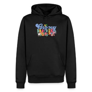 Groovy Brother Jardin Plante Fleurs Décor Floral - Sweat à capuche Premium bio Homme - noir - Devant - Nico (187cm)