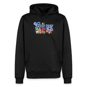 Groovy Daddy Jardin Plantes Fleurs Décor Floral - Sweat à capuche Premium bio Homme - noir - Devant - Nico (187cm)
