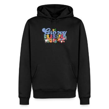 Groovy Grandpa Jardin Plantes Fleurs Décoration Florale - Sweat à capuche Premium bio Homme - noir - Devant - Nico (187cm)