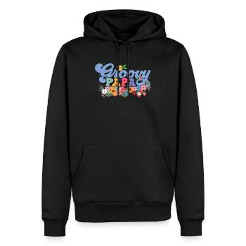 Groovy Papa Garten Pflanze Blumen Blumendekor - Männer Premium Bio Hoodie - Schwarz - Vorne - Nico (187cm)