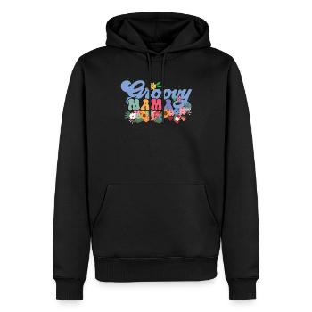 Groovy Mama Garden Plant Fleurs Décoration Florale - Sweat à capuche Premium bio Homme - noir - Devant - Nico (187cm)