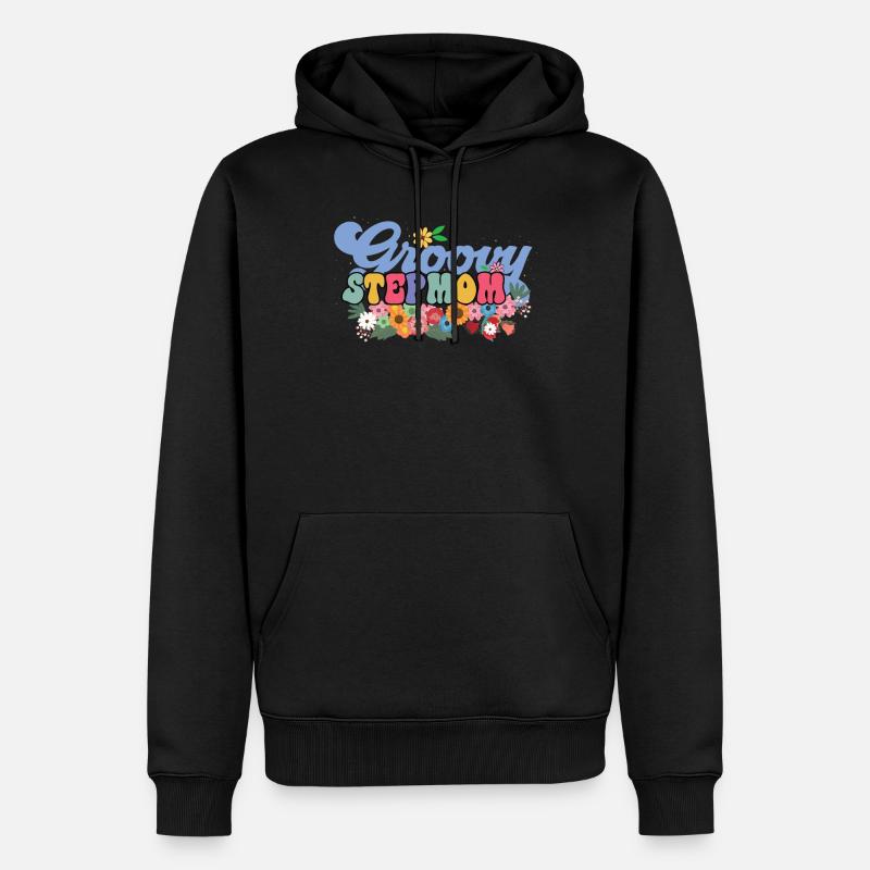 Groovy belle-mère plante plante fleurs - Sweat à capuche Premium bio Homme - noir