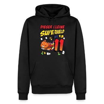 Dieser Kleine Superheld Ist 11 Katzenbesitzer 11. - Männer Premium Bio Hoodie - Schwarz - Vorne - Nico (187cm)
