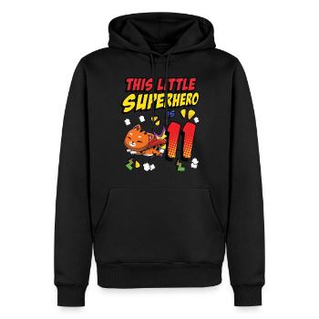Dieser Kleine Superheld Ist 11 Katzenbesitzer 11. - Männer Premium Bio Hoodie - Schwarz - Vorne - Nico (187cm)