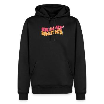 Groovy Brother Jardin Plante Fleurs Décor Floral - Sweat à capuche Premium bio Homme - noir - Devant - Nico (187cm)