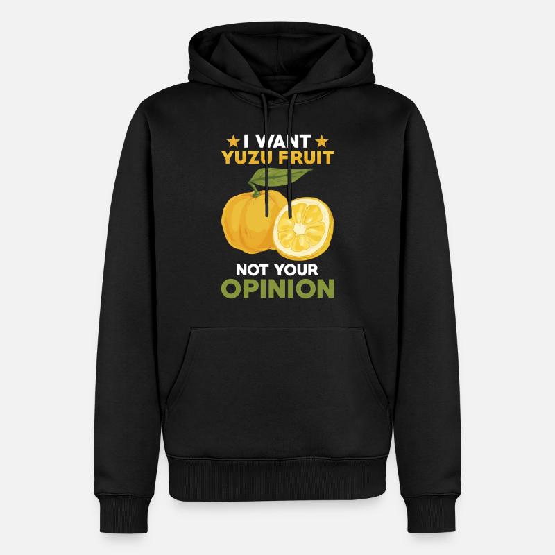 Yuzu Fruit Dicton - Sweat à capuche Premium bio Homme - noir