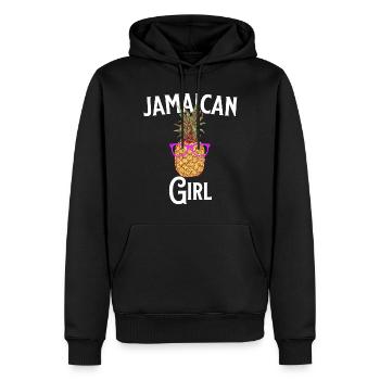 Jamaican Girl Jamaika - Männer Premium Bio Hoodie - Schwarz - Vorne - Nico (187cm)