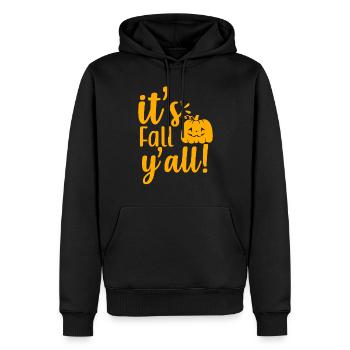 It's Fall Y'all! Lustiger Herbst Spruch - Männer Premium Bio Hoodie - Schwarz - Vorne - Nico (187cm)