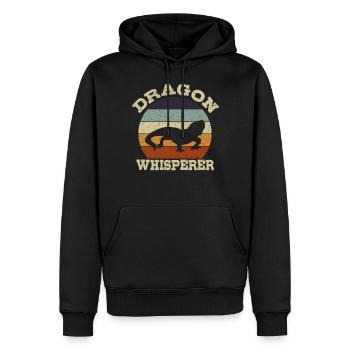 Drachenflüsterer Eidechse Gecko Reptil Bartagamen - Männer Premium Bio Hoodie - Schwarz - Vorne - Nico (187cm)