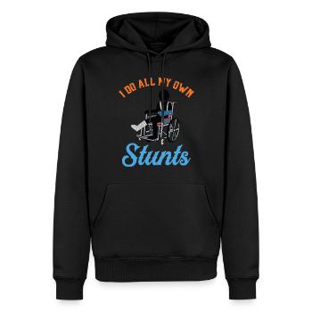 I Do All My Own Stunts - Männer Premium Bio Hoodie - Schwarz - Vorne - Nico (187cm)