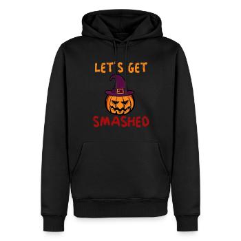 Let's Get Smashed Kürbis Laterne Hexe Halloween - Männer Premium Bio Hoodie - Schwarz - Vorne - Nico (187cm)