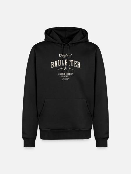 Bauleiter Limited Edition - Männer Premium Bio Hoodie - Schwarz
